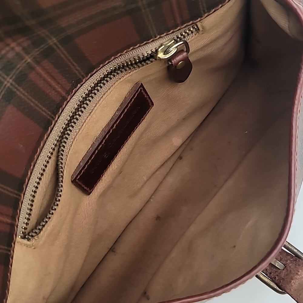 POLO RALPH LAUREN Vintage Plaid Tartan Crossbody Saddlebag - Picture 10 of 10